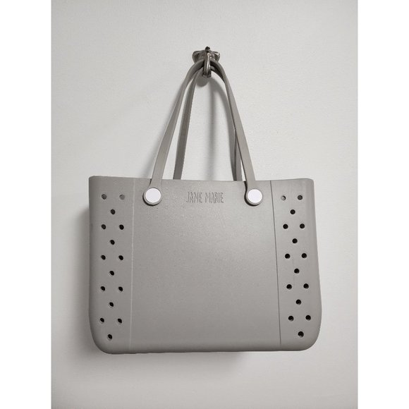 Jane Marie storm gray large multi purpose tote bag - Picture 2 of 4